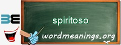 WordMeaning blackboard for spiritoso